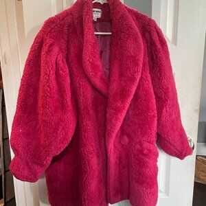 Pink Faux Fur Coat